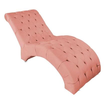 Imagem de Recamier Divã Espreguiçadeira Para Sala Cliníca Leila Suede Cor:coral
