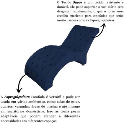 Imagem de Recamier Divã Espreguiçadeira Para Sala e Cliníca Estética Queila Suede