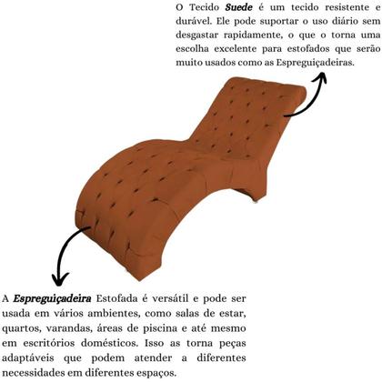 Imagem de Recamier Divã Espreguiçadeira Para Sala e Cliníca Estética Sandra Suede
