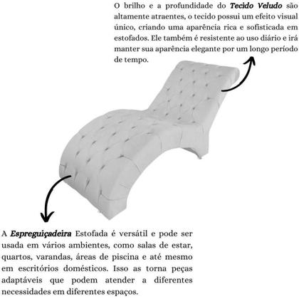 Imagem de Recamier Divã Espreguiçadeira Sala Cliníca Leila Veludo Cor:branco
