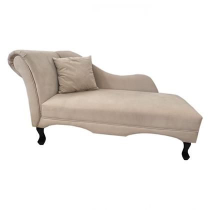 Imagem de Recamier Divã Estofado Direito De Quem Senta Olívia Suede Bege - INCASA DECOR