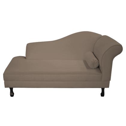 Imagem de Recamier divã larissa liso 140cm lado direito suede cappuccino