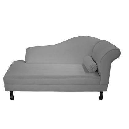 Imagem de Recamier divã larissa liso 185cm lado direito suede cinza