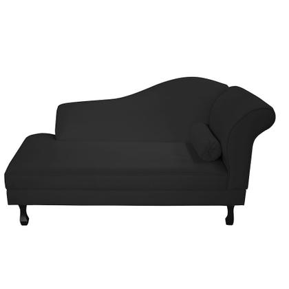 Imagem de Recamier divã larissa liso 185cm lado direito suede preto