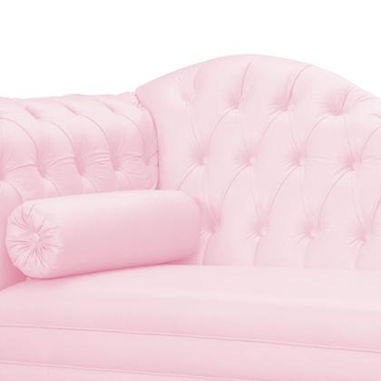 Imagem de Recamier Divã Namoradeira Larissa Lado Direito belo tok - material sintético Rosa Claro