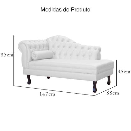 Imagem de Recamier Divã Namoradeira Larissa Lado Direito belo tok - material sintético