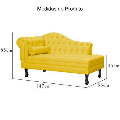 Imagem de Recamier Divã Namoradeira Larissa Lado Direito belo tok - material sintético