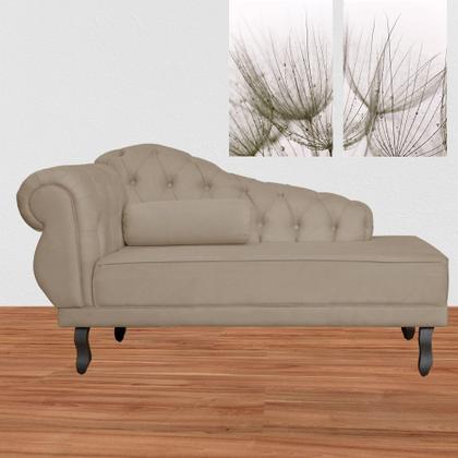 Imagem de Recamier Divã Namoradeira Larissa Lado Direito belo tok - Suede Capuccino