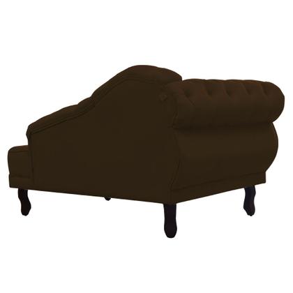 Imagem de Recamier Divã Namoradeira Larissa Lado Direito belo tok - Suede Marrom