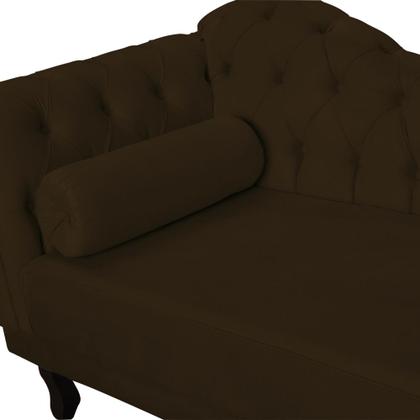 Imagem de Recamier Divã Namoradeira Larissa Lado Direito belo tok - Suede Marrom