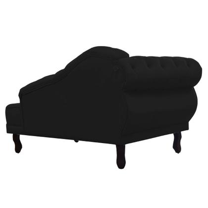 Imagem de Recamier Divã Namoradeira Larissa Lado Direito belo tok - Suede Preto