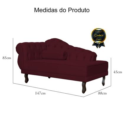 Imagem de Recamier Divã Namoradeira Larissa Lado Direito belo tok - Suede