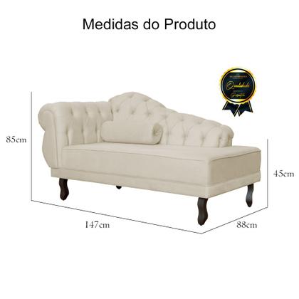 Imagem de Recamier Divã Namoradeira Larissa Lado Direito belo tok - Suede