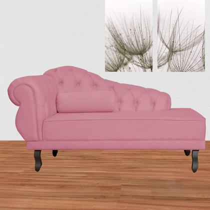 Imagem de Recamier Divã Namoradeira Larissa Lado Direito Suede