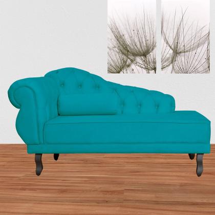 Imagem de Recamier Divã Namoradeira Larissa Lado Direito Suede