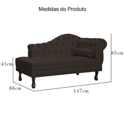 Imagem de Recamier Divã Namoradeira Larissa Lado Esquerdo belo tok - material sintético