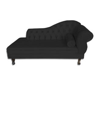 Imagem de Recamier Divã Namoradeira Sofá Psicologia Consultório Lado Direito Suede Preto 1,60 Cm - ANCHAR ESTOFADOS