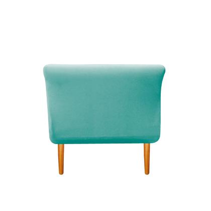 Imagem de Recamier Estofado Ari 195 cm King Size Suede Azul Tiffany - ADJ Decor