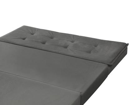 Imagem de Recamier Estofado Que Vira Cama Para Quarto Com Bau Confortavel Design Moderno