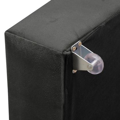 Imagem de Recamier Estofado Que Vira Cama Para Quarto Com Bau Confortavel Design Moderno