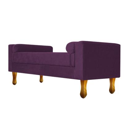 Imagem de Recamier Félix Queen Size 160cm Suede Roxo - ADJ Decor