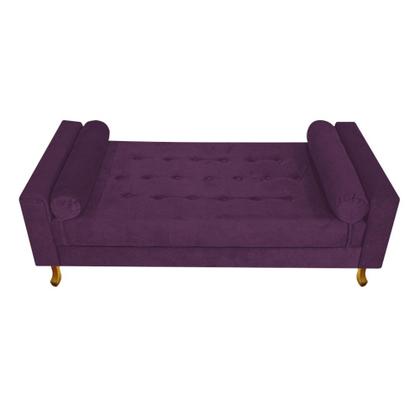 Imagem de Recamier Félix Queen Size 160cm Suede Roxo - ADJ Decor