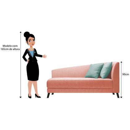 Imagem de Recamier Heitor 160cm com Almofada Lado Esquerdo Suede - Amarena Móveis