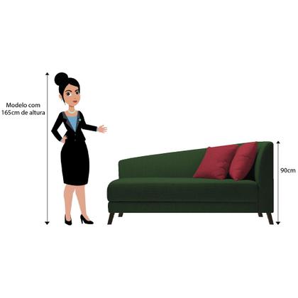 Imagem de Recamier Heitor 160cm com Almofada Lado Esquerdo Suede - Amarena Móveis