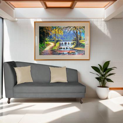 Imagem de Recamier Heitor 185cm com Almofada Lado Direito Sintético