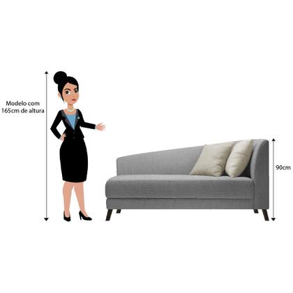 Imagem de Recamier Heitor 185cm com Almofada Lado Esquerdo Suede - ADJ Decor