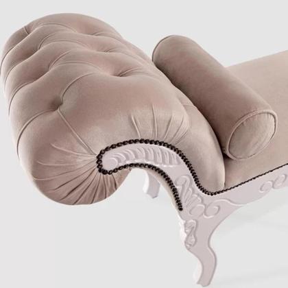 Imagem de Recamier KING Genova Entalhado e Tecido Capitonê + Acabamento Tachas- Tommy Design