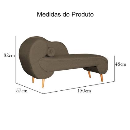 Imagem de Recamier para Quarto Melissa Lado Direito Linho Cores - DS Estofados