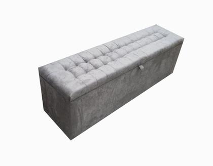 Imagem de Recamier puff baú beira de cama 1,38  100% mdf - cinza