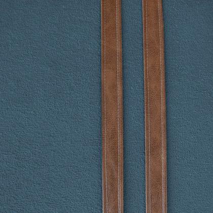 Imagem de Recamier Puff Baú Decorativo Funcional Organizador no Boucle com Cinto em material sintético Caramelo