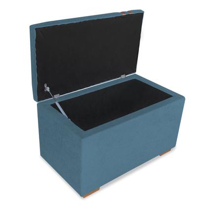 Imagem de Recamier Puff Baú Decorativo Funcional Organizador no Boucle com Cinto em material sintético Caramelo