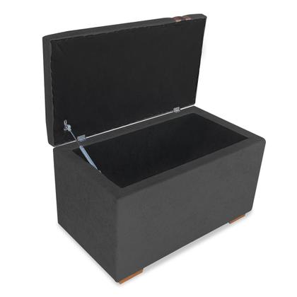 Imagem de Recamier Puff Baú Decorativo Funcional Organizador no Boucle com Cinto em material sintético Caramelo