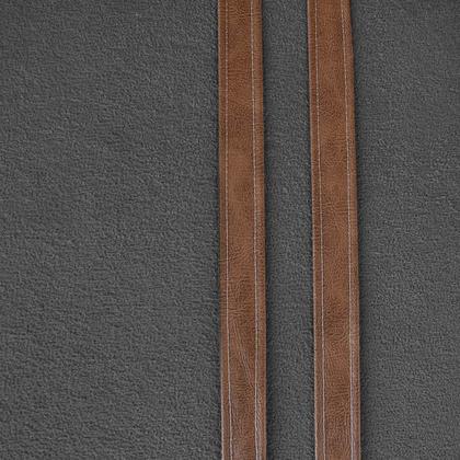 Imagem de Recamier Puff Baú Decorativo Funcional Organizador no Boucle com Cinto em material sintético Caramelo