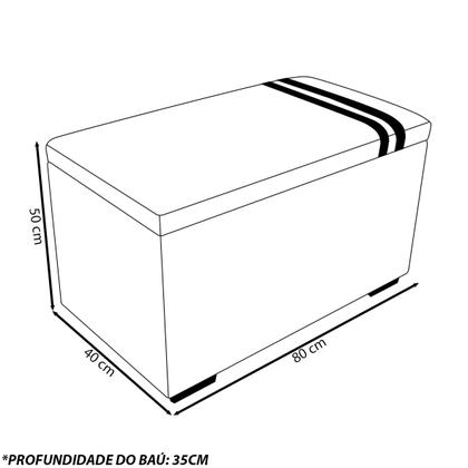 Imagem de Recamier Puff Baú Decorativo Funcional Organizador no Boucle com Cinto em material sintético Caramelo