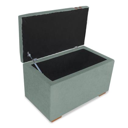 Imagem de Recamier Puff Baú Decorativo Funcional Organizador no Boucle com Cinto em material sintético Caramelo