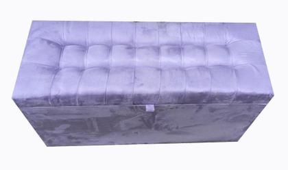 Imagem de Recamier puff baú estofado 1 metro - lilás