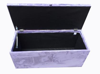 Imagem de Recamier puff baú estofado 1 metro - lilás