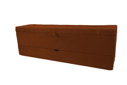 Imagem de Recamier puff baú sapateira e gaveta 1,58 cm para cama queen size - terracota