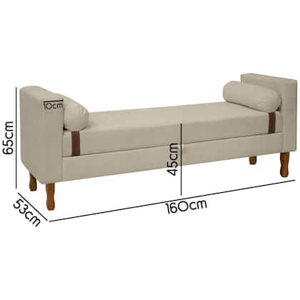 Imagem de Recamier Sapateira Baú Pietro para Cama Box King Size 195cm Bouclê - SOFA STORE