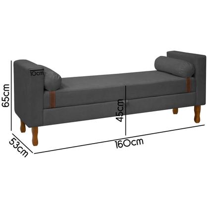 Imagem de Recamier Sapateira Baú Pietro para Cama Box King Size 195cm Bouclê - SOFA STORE