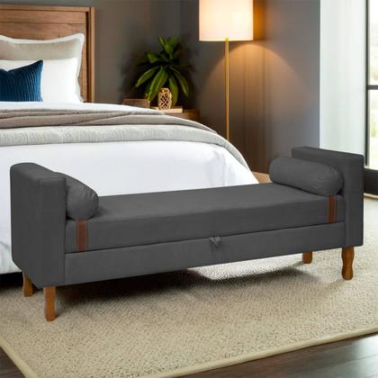 Imagem de Recamier Sapateira Baú Pietro para Cama Box King Size 195cm Bouclê - SOFA STORE
