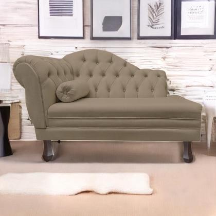 Imagem de Recamier Sofá Direito Larissa 120cm Sala Suede Cappuccino - INCASA DECOR