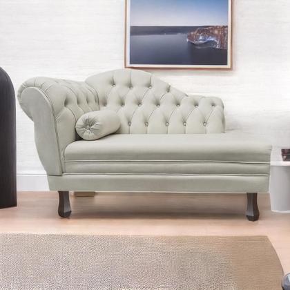 Imagem de Recamier Sofá Direito Larissa 120cm Sala Suede Marfim - INCASA DECOR