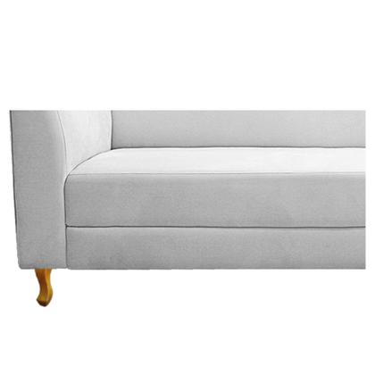 Imagem de Recamier Valéria 140cm Lado Direito Suede Branco - Doce Sonho Móveis