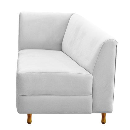 Imagem de Recamier Valéria 140cm Lado Direito Suede Branco - Doce Sonho Móveis