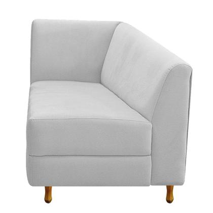 Imagem de Recamier Valéria 160cm Lado Direito Corano Branco - Doce Sonho Móveis